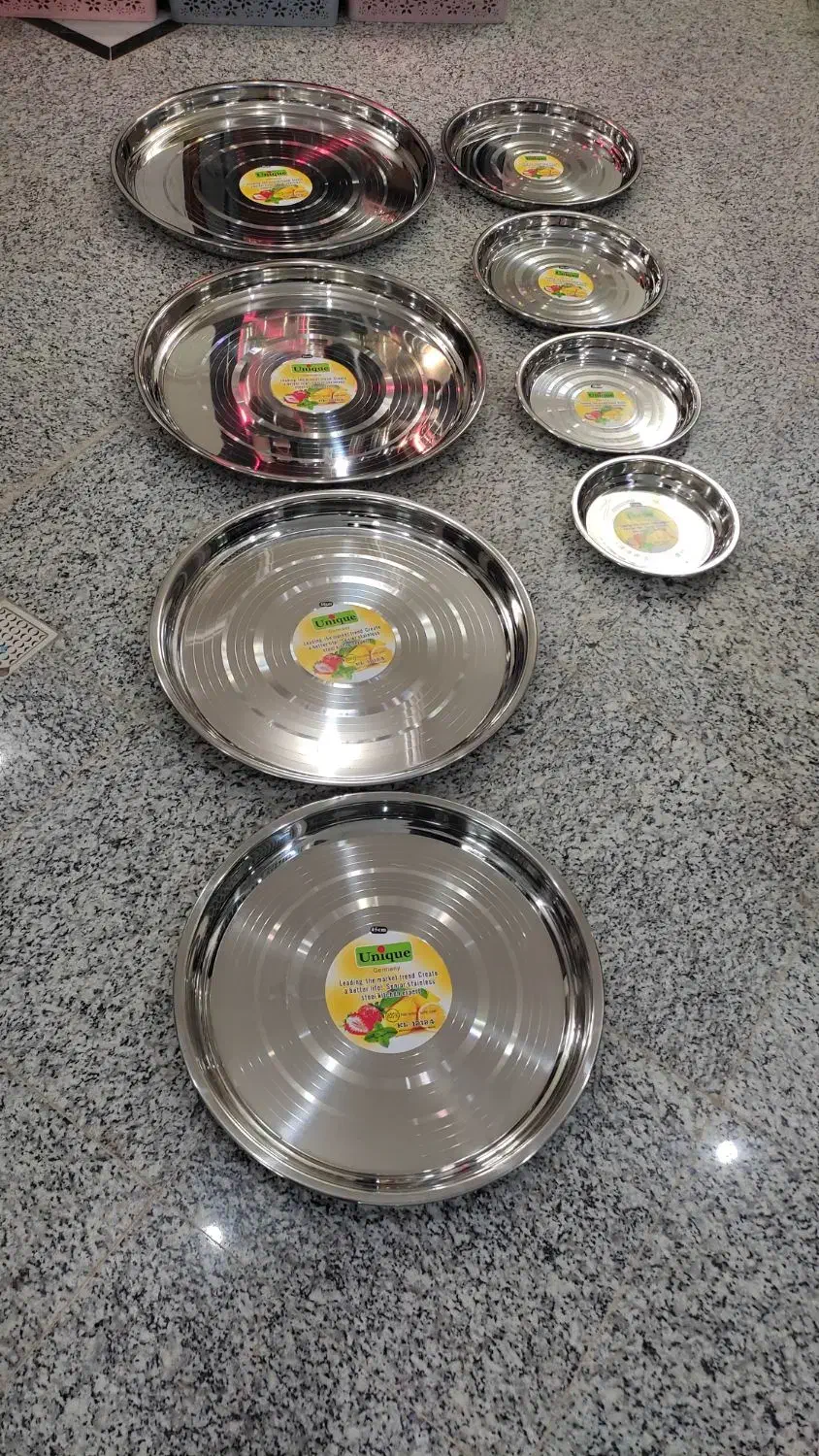 سینی استیل (یونیک باضمانت)|ظروف سرو و پذیرایی|کاشان, شاهد|دیوار