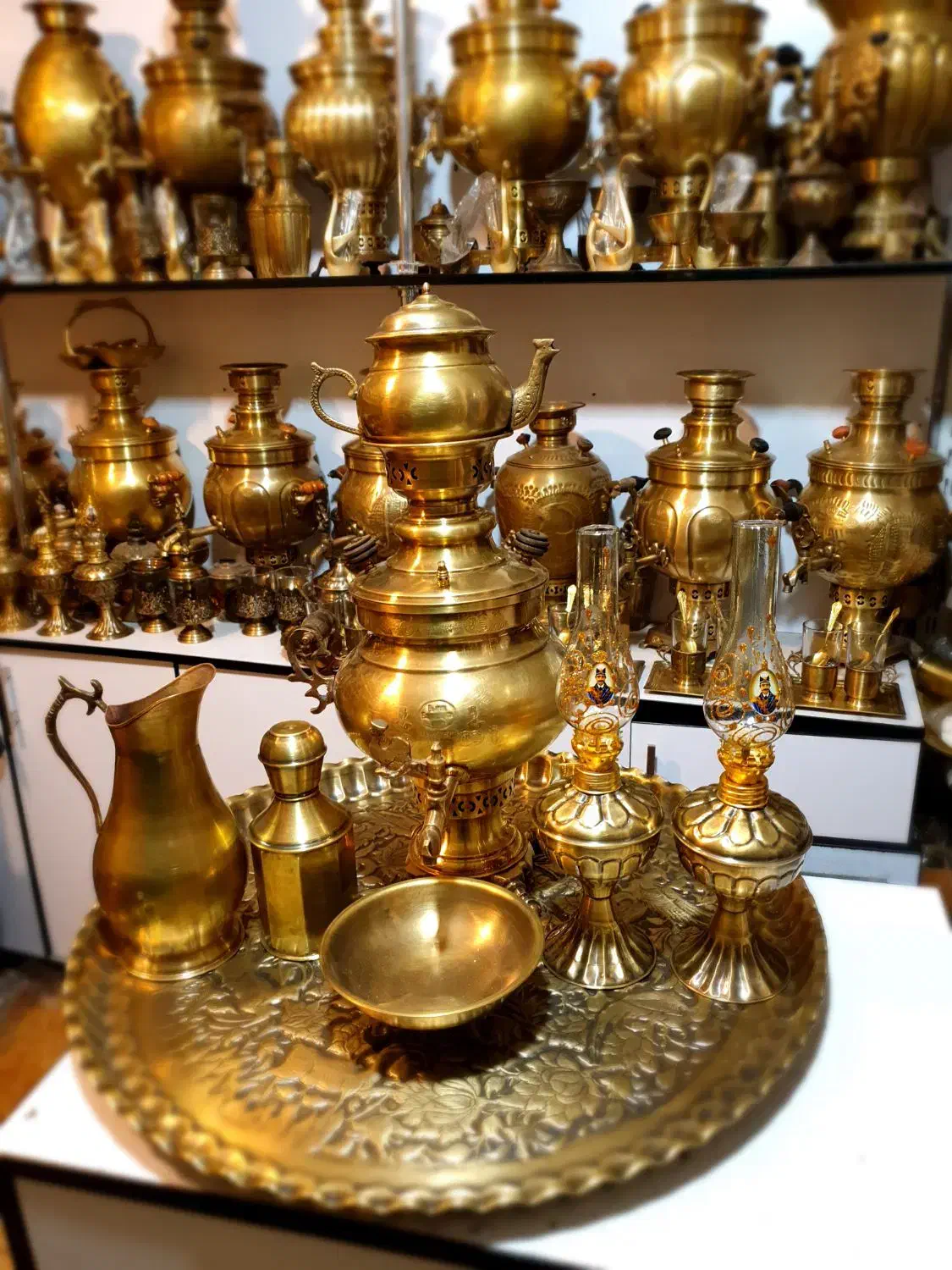 skسماور ذغالی مسی برنجی زغالی برقی گازی chu|سماور، چایساز، قهوهساز|اصفهان, دستگرده|دیوار