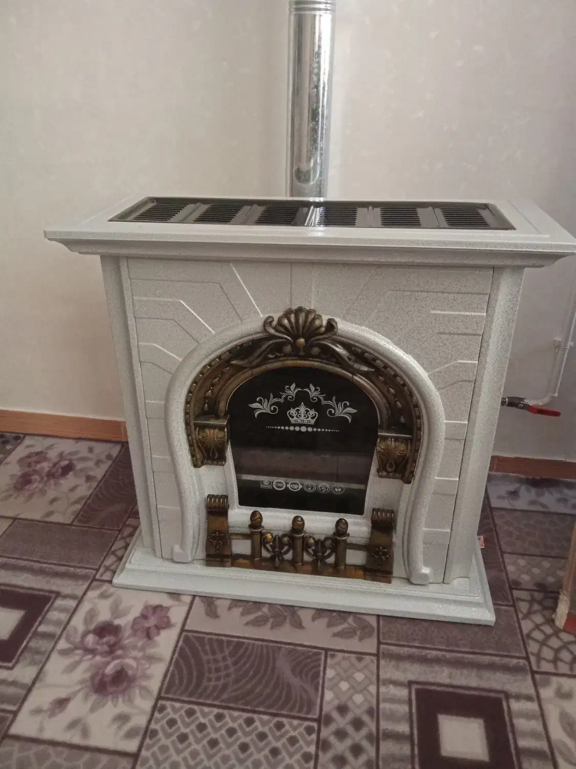 بخاری سفید زیبا|بخاری، هیتر، شومینه|محمدیه-قزوین, |دیوار