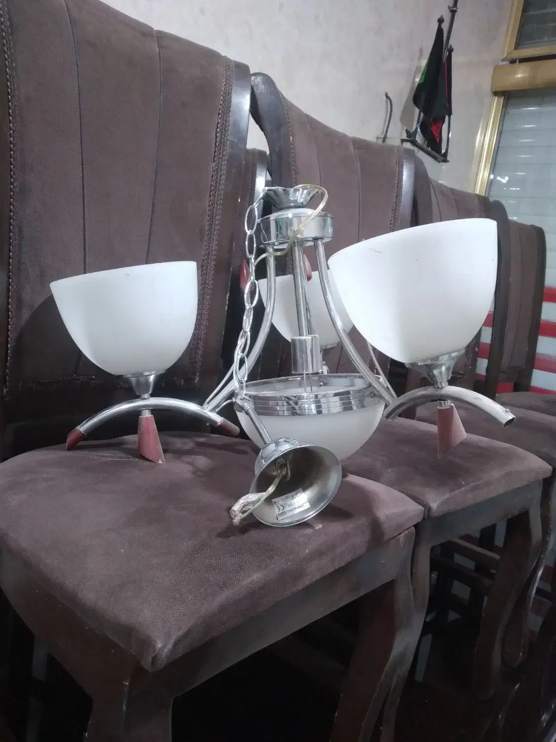 لوسترپنج شاخه|لوستر و چراغ آویز|مشکیندشت, |دیوار