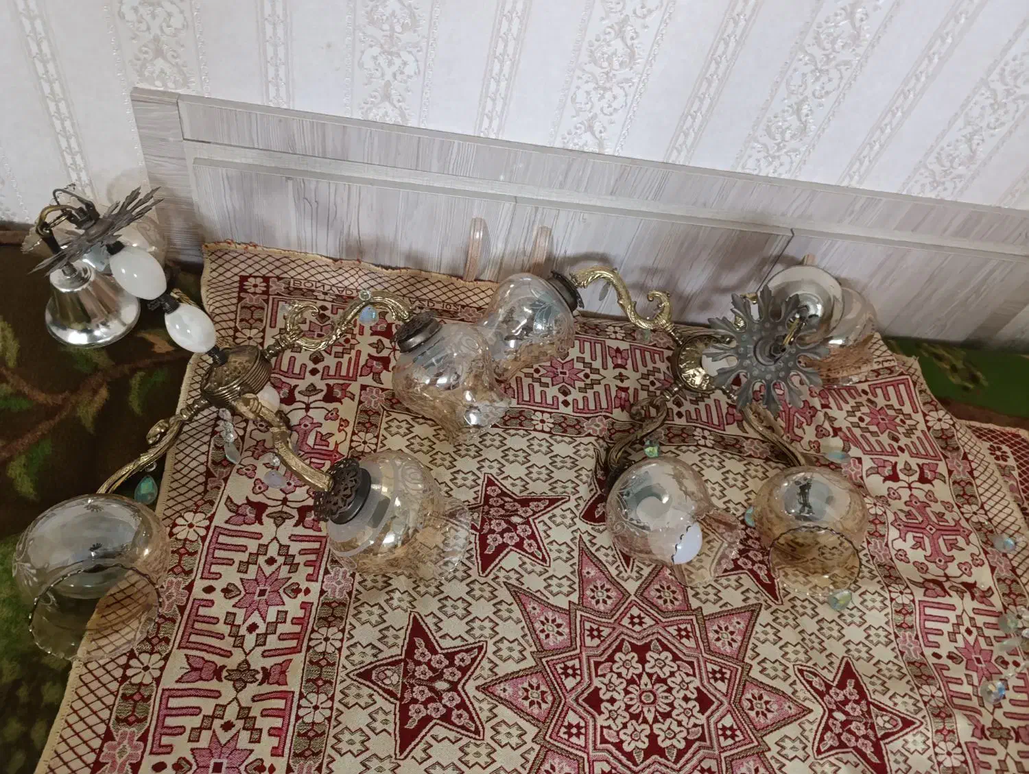 لوستر برنز|لوستر و چراغ آویز|تبریز, |دیوار