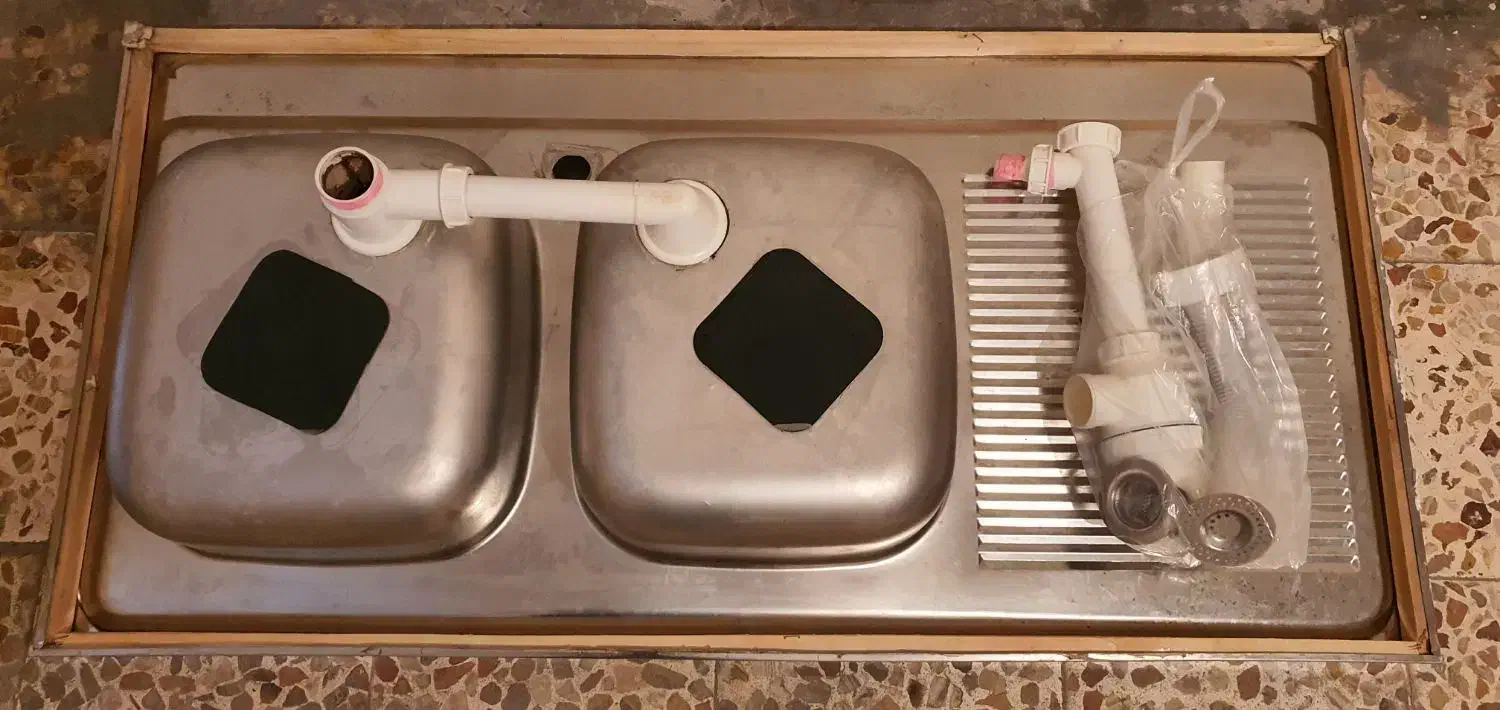 سینک ظرفشویی روکار درحدنو ۶۰ در ۱۲۰ لگن راست|مصالح و تجهیزات ساختمان|خرم‌آباد, |دیوار