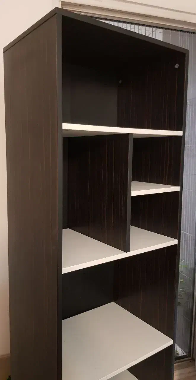 کتابخانه رنگ ونگه و سفید|کتابخانه، شلف، قفسه‌های دیواری|شیراز, تلخ داش|دیوار