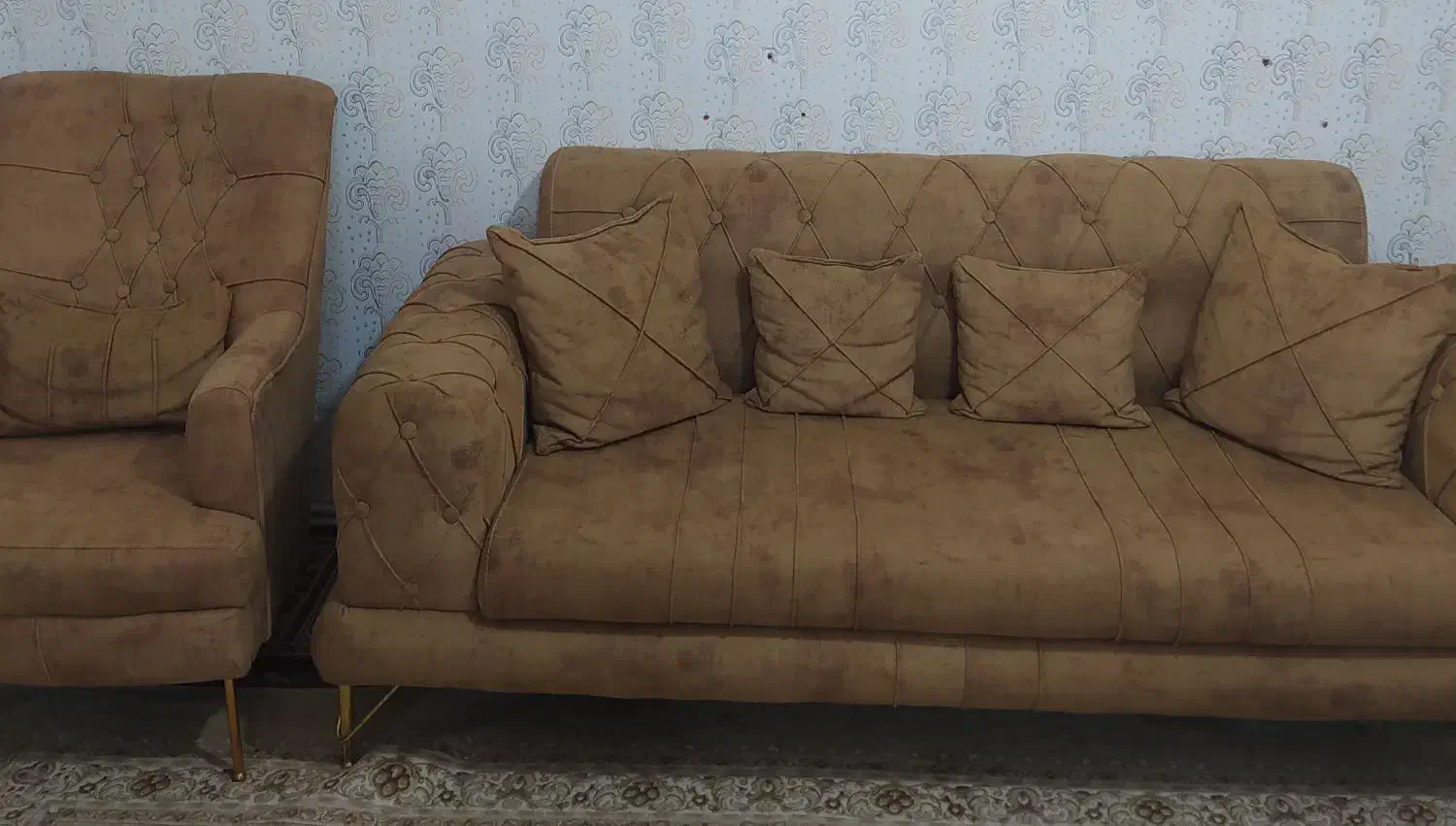 مبل هشت نفره با جلو مبلی|مبلمان خانگی و میز عسلی|زرند, |دیوار
