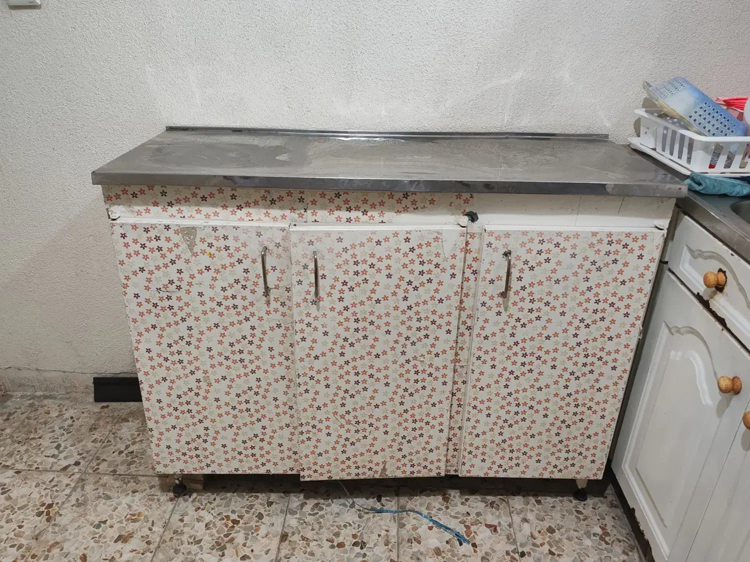 میز استیل دو عدد|میز و صندلی غذاخوری|بومهن, |دیوار