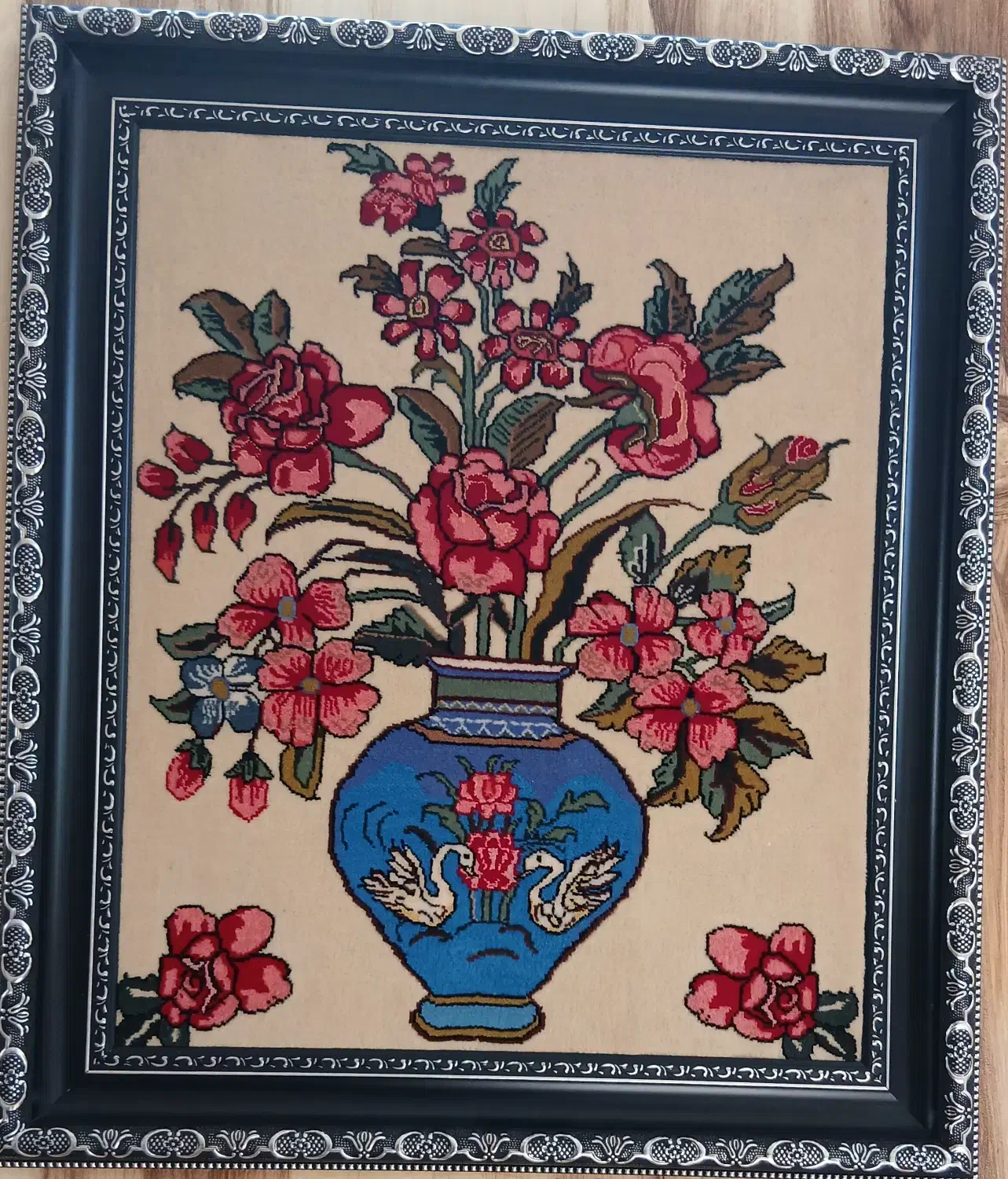 فروش تابلوفرش طرح گلدان|تابلو فرش|بیجار, |دیوار