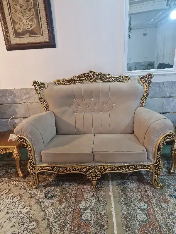 مبل سلطنتی کاملا نو|مبلمان خانگی و میز عسلی|بیرجند, |دیوار