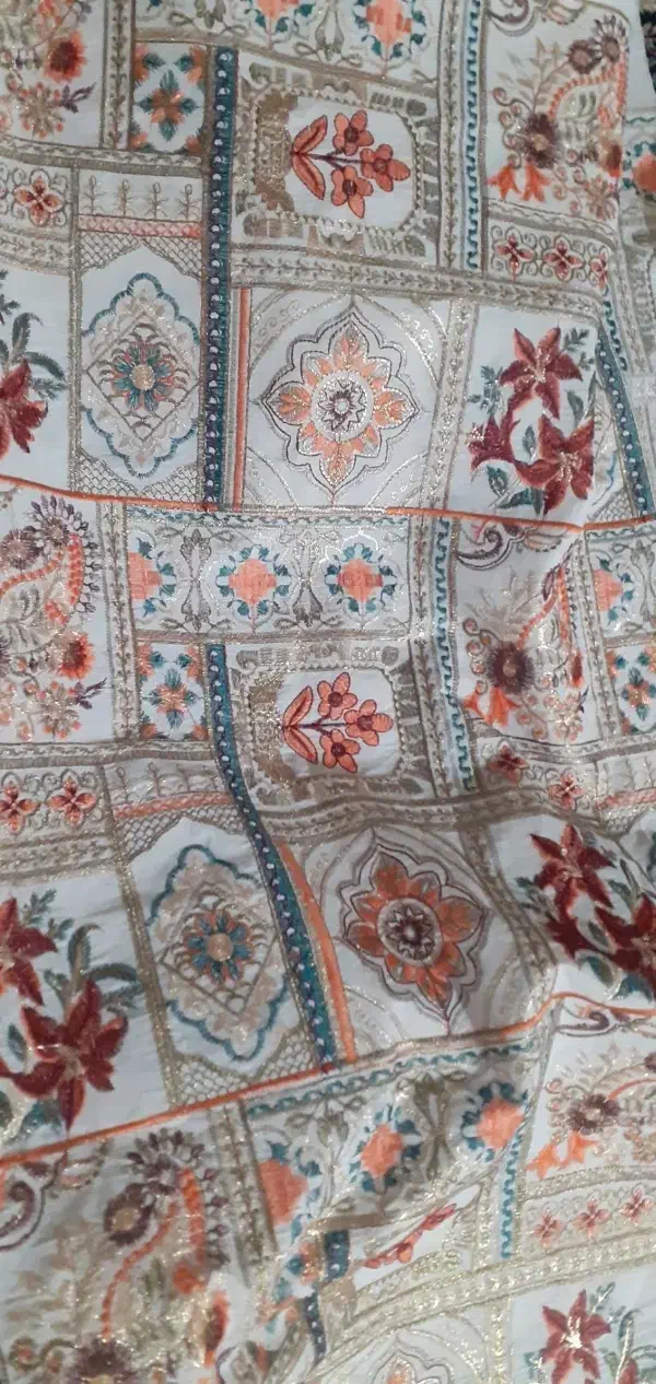 پارچه لنین سوزن دوزی هندی|لوازم خیاطی و بافتنی|آزادشهر, |دیوار