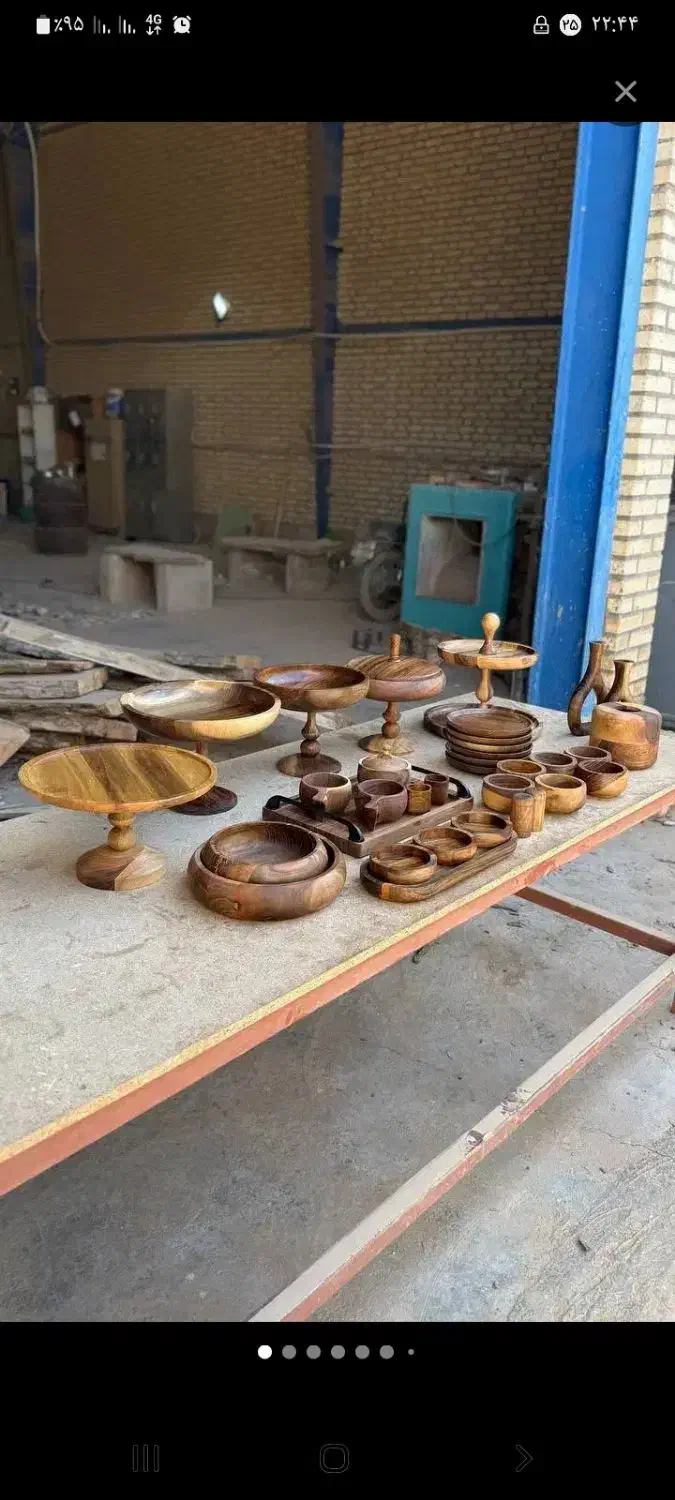 ظروف چوبی خراطی شده|صنایع دستی و سایر لوازم تزئینی|حمیدیا, |دیوار