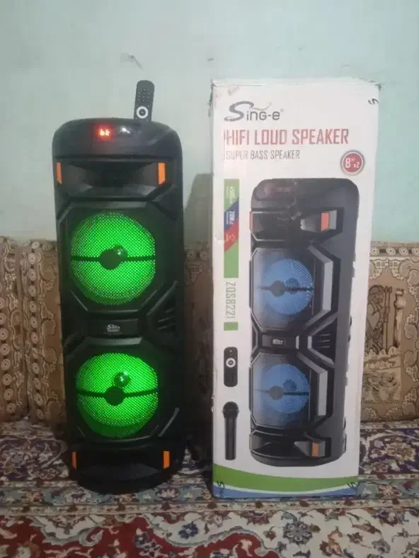 اسپیکر شارژی همراه میکروفن شارژی بیسیم|پخش‌کننده همراه|مسجد سلیمان, |دیوار