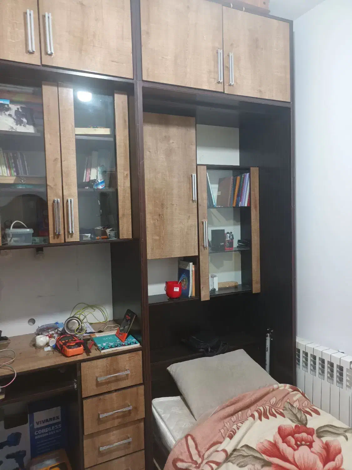 تخت تاشو کتابخانه کمد لباس میز تحریر|تخت و سرویس خواب|فردیس, منظریه|دیوار