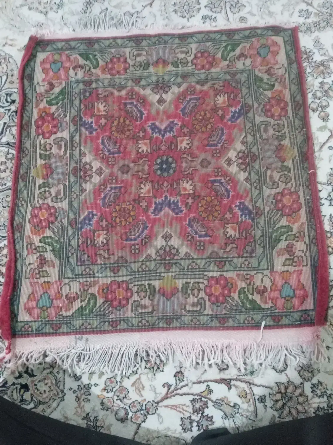 قالیچه دستباف خرسک جنس اصل|فرش|ساوه, |دیوار