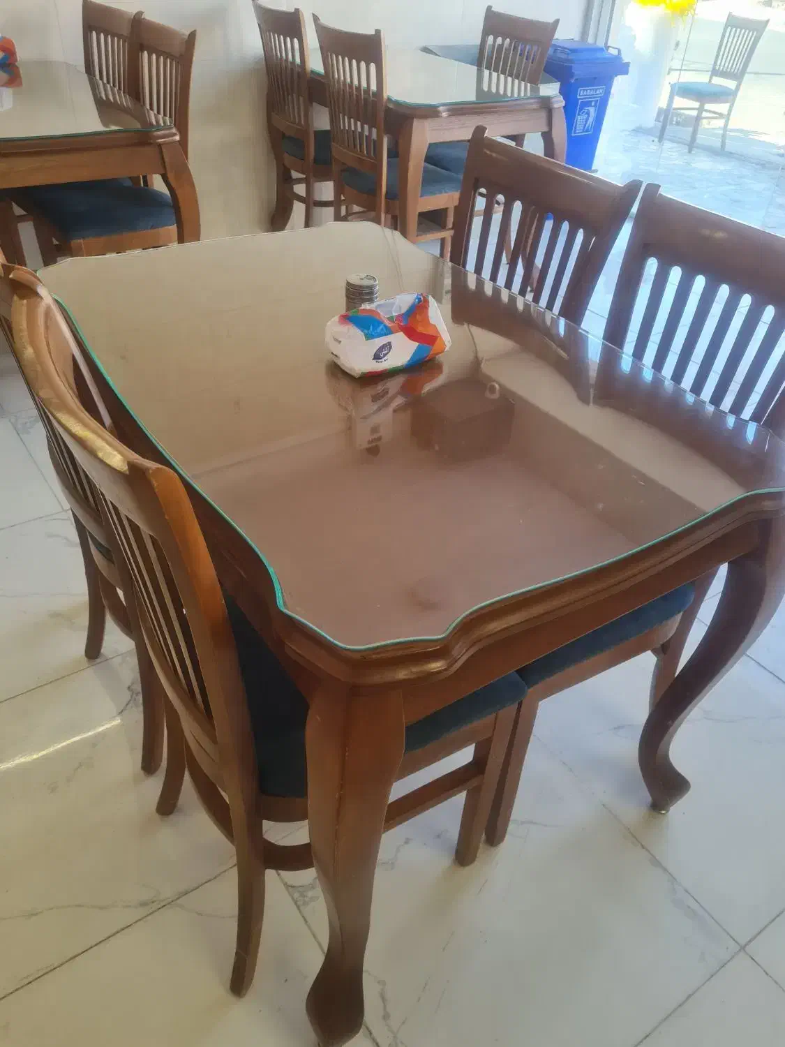 سلام میز نهار خوری راش طرح انگلیسی درحد نو|میز و صندلی غذاخوری|کرمان, |دیوار