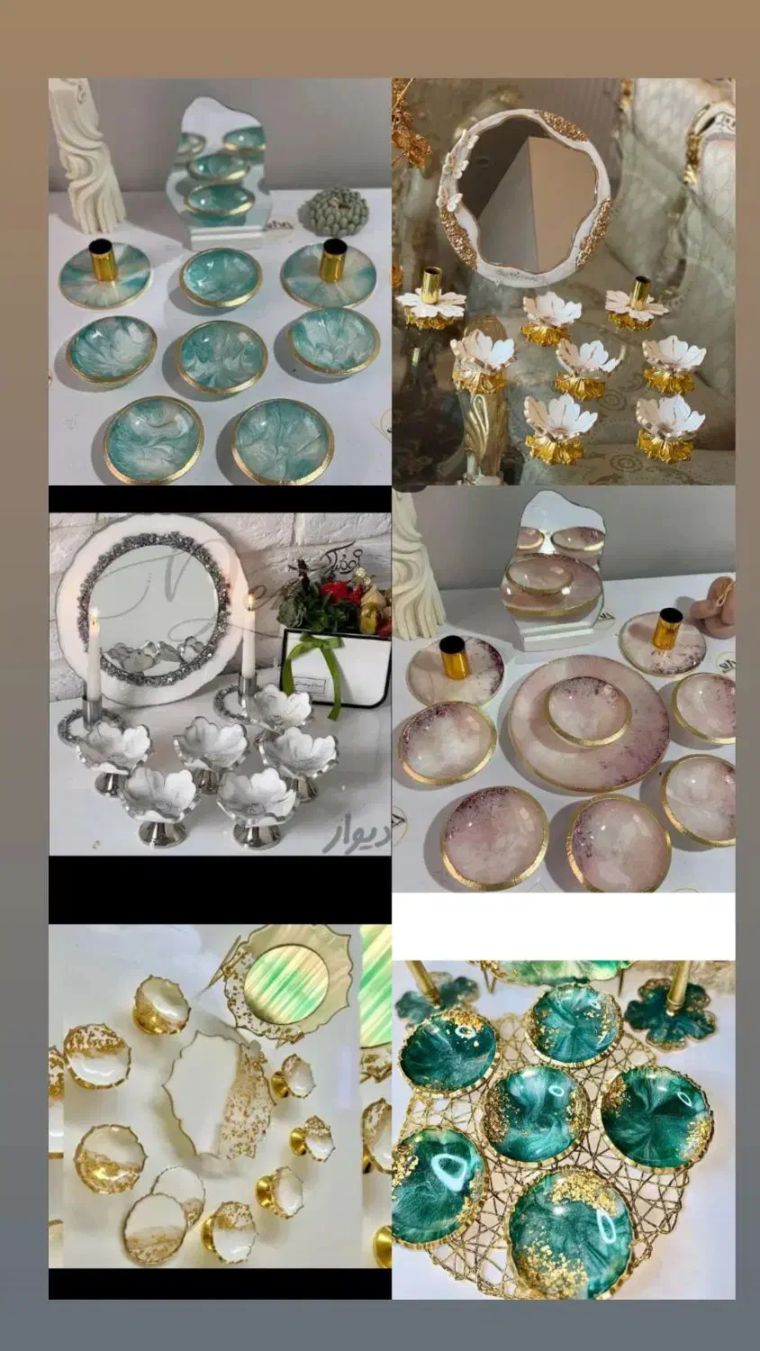 ساخت انواع ساعت و تابلو و ظروف رزینی|صنایع دستی و سایر لوازم تزئینی|تهران, سیروس|دیوار