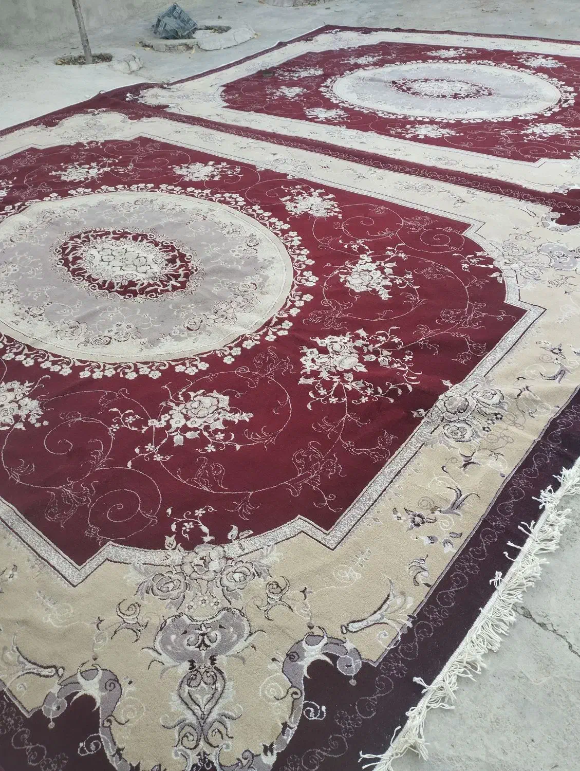 یک جفت فرش 12متری تمام نخ|فرش|لالجین, |دیوار