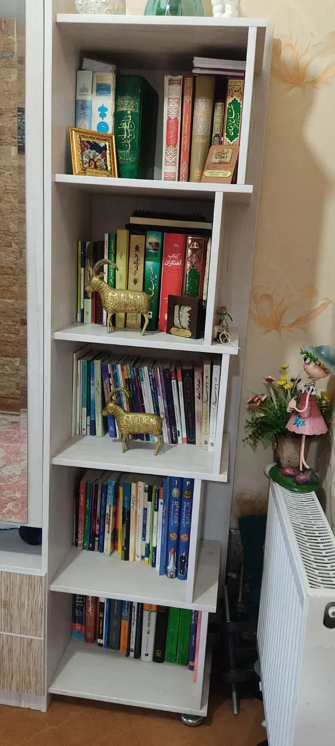 کتابخانه|کتابخانه، شلف، قفسه‌های دیواری|کرج, شهرک فهمیده|دیوار