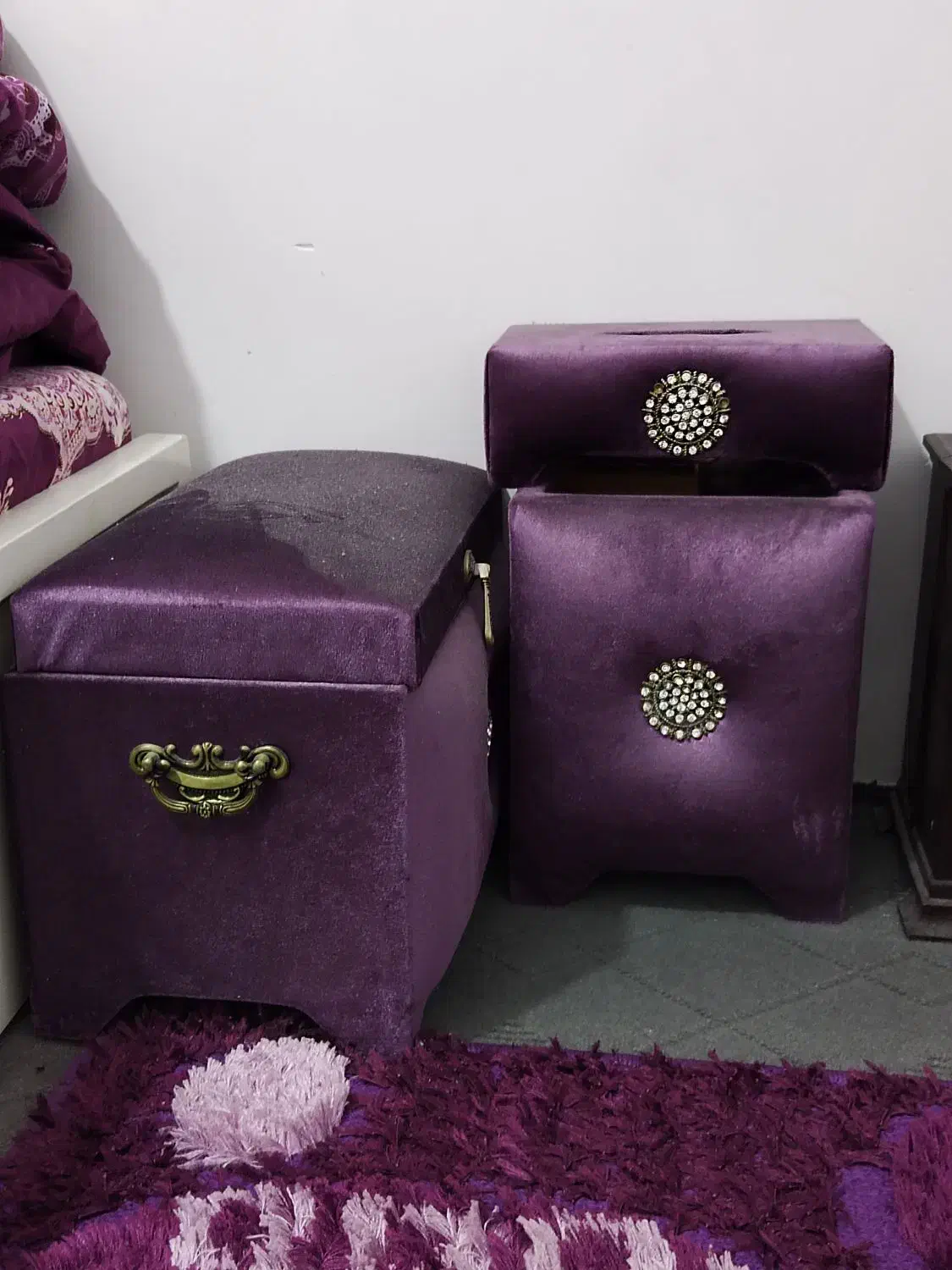 ست صندوقچه چادر و سطل آشغال نو قیمت مناسب|صنایع دستی و سایر لوازم تزئینی|مشهد, هنرور|دیوار