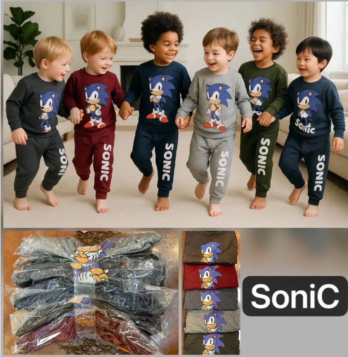 عمده جینی - ست پسرانه ۶ شماره SONIC|کفش و لباس بچه|رشت, بازار|دیوار
