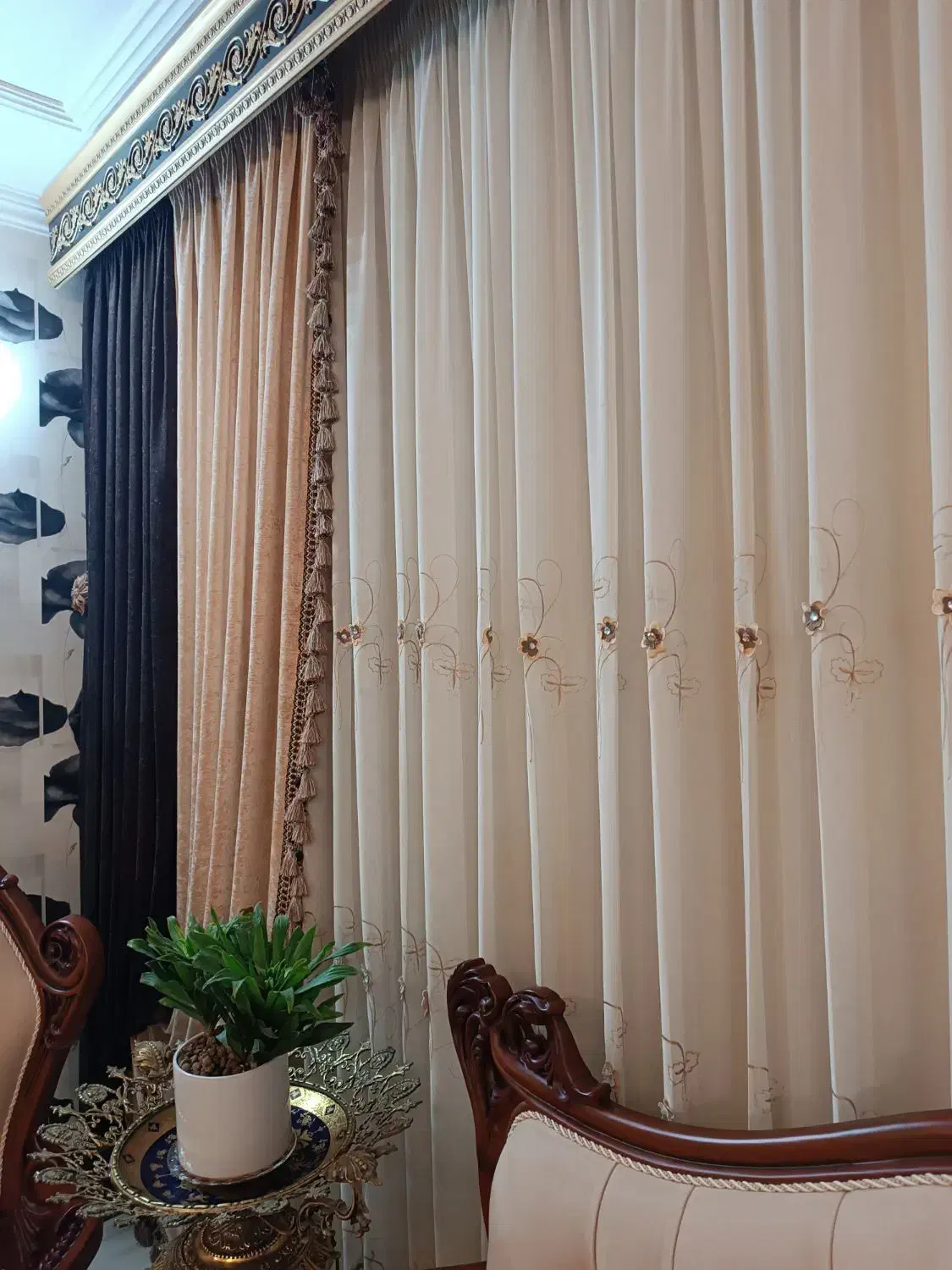 پرده پذیرایی|پرده، رانر، رومیزی|قم, پردیسان|دیوار