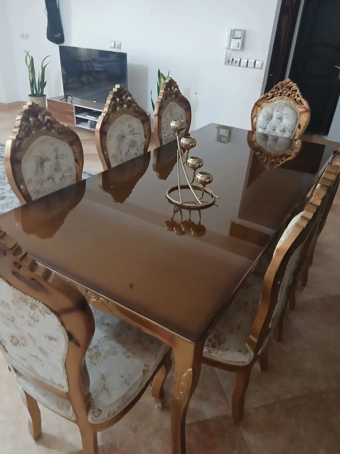 میز ناهار خوری 8نفره استیل طبی|میز و صندلی غذاخوری|ایلام, |دیوار