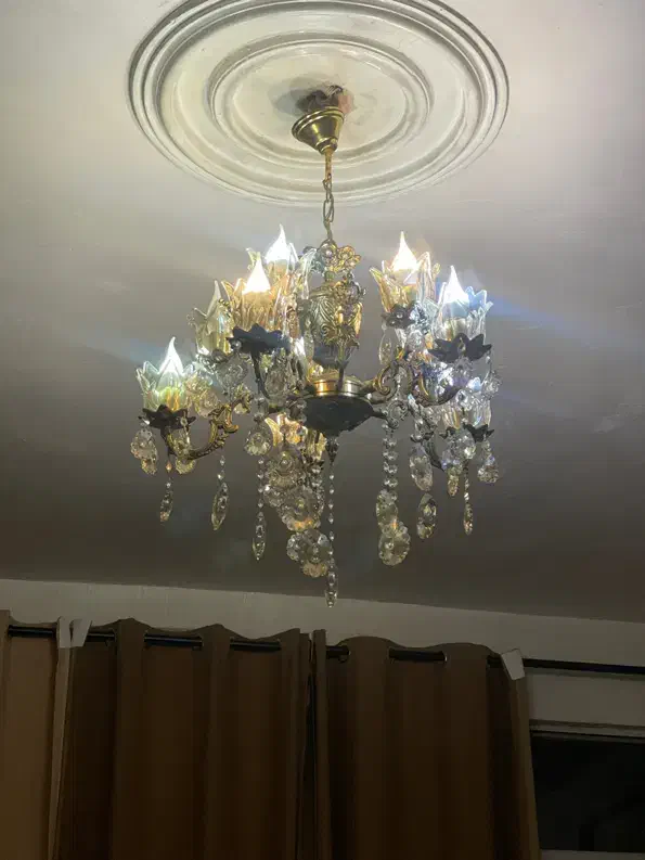 لوستر برنجی ۱۰ شاخه|لوستر و چراغ آویز|تهران, بیسیم|دیوار