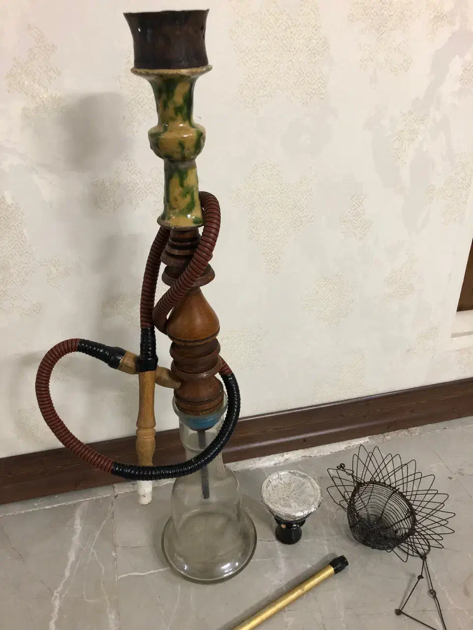 قلیان چوبی دوسیب|کلکسیون و سرگرمی|قزوین, |دیوار