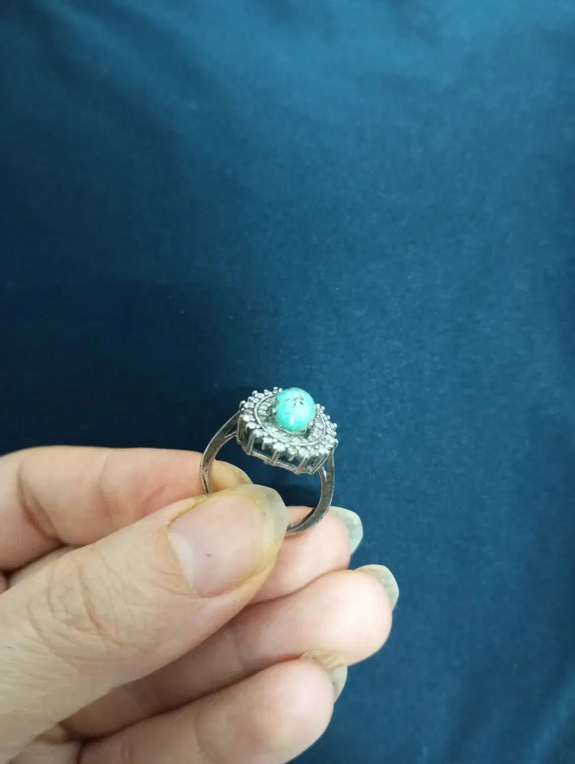 انگشتر زنانه فیروزه نیشابور اصل|جواهرات|خرم‌آباد, |دیوار