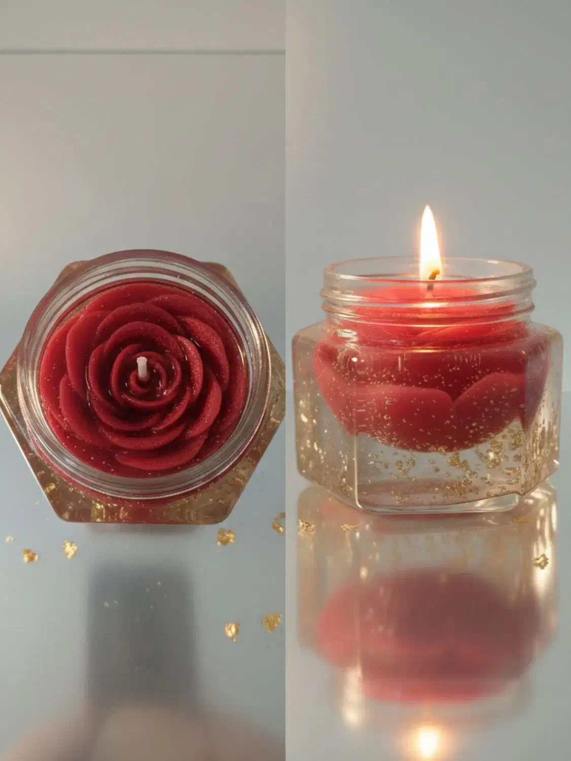 رز جاودان (شمع دست‌ساز)|صنایع دستی و سایر لوازم تزئینی|لنده, |دیوار