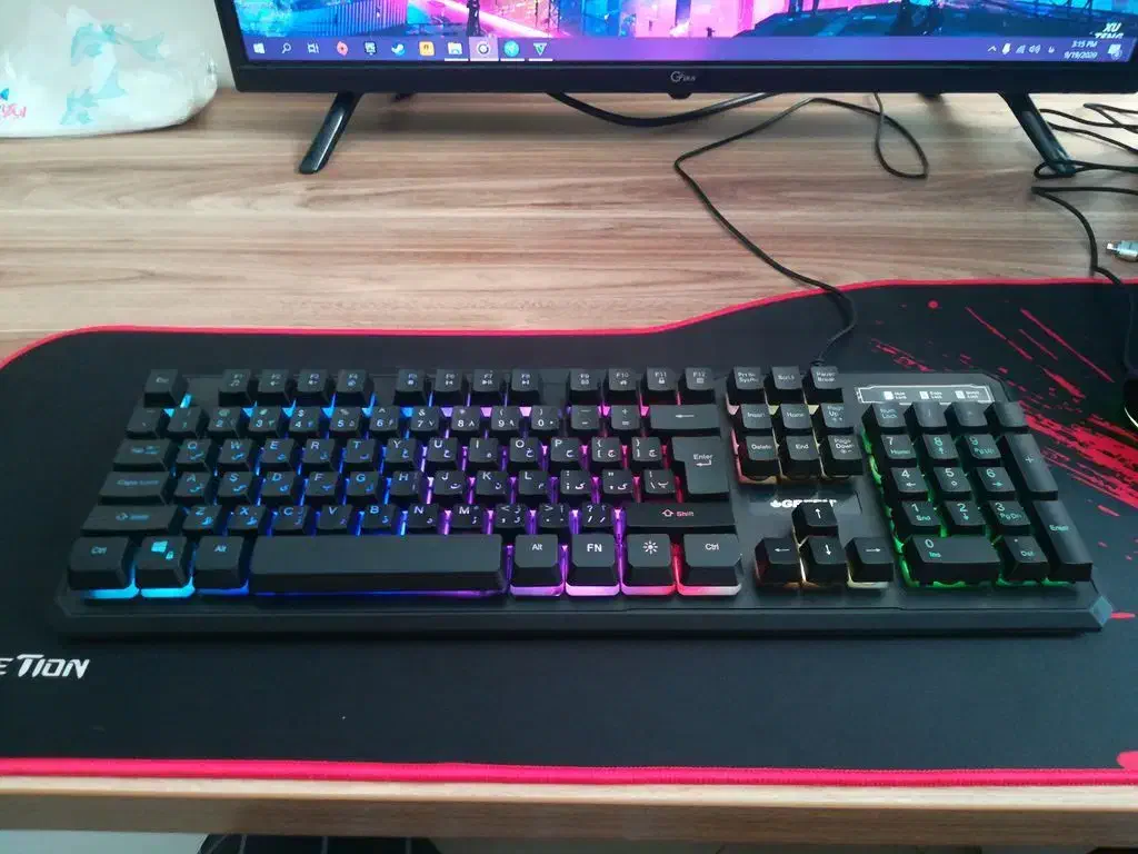 کیبورد گیمینگ گرین GK601 RGB فولسایز نیمه مکانیکال|قطعات و لوازم جانبی رایانه|تبریز, |دیوار