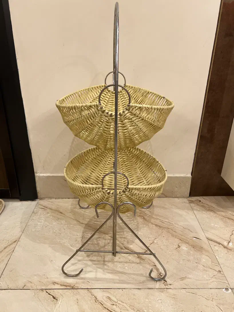 سبد سیب زمینی و پیاز استیل حصیری|آبچکان و نظمدهنده ظروف|تبریز, |دیوار