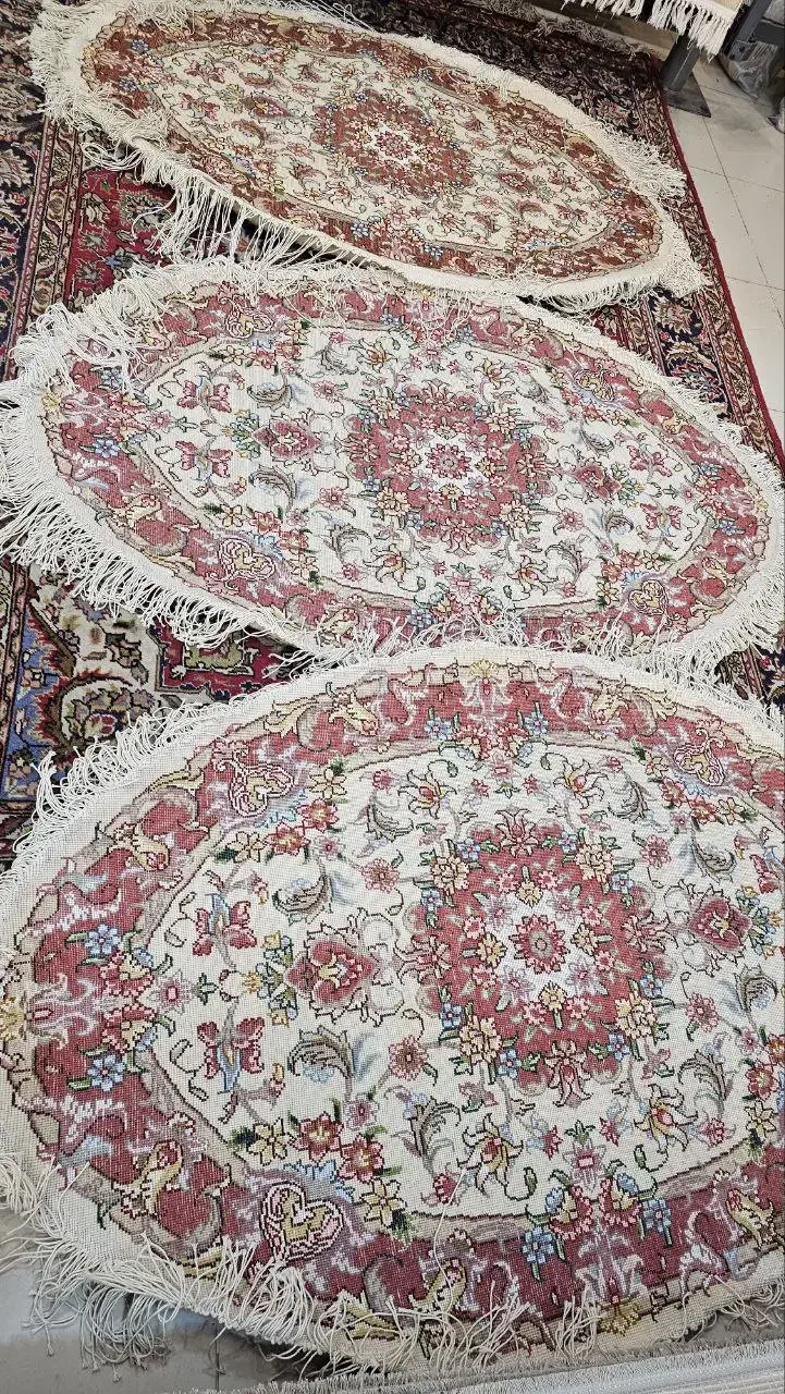 قالیچه دستبافت بیضی شکل|فرش|تبریز, |دیوار