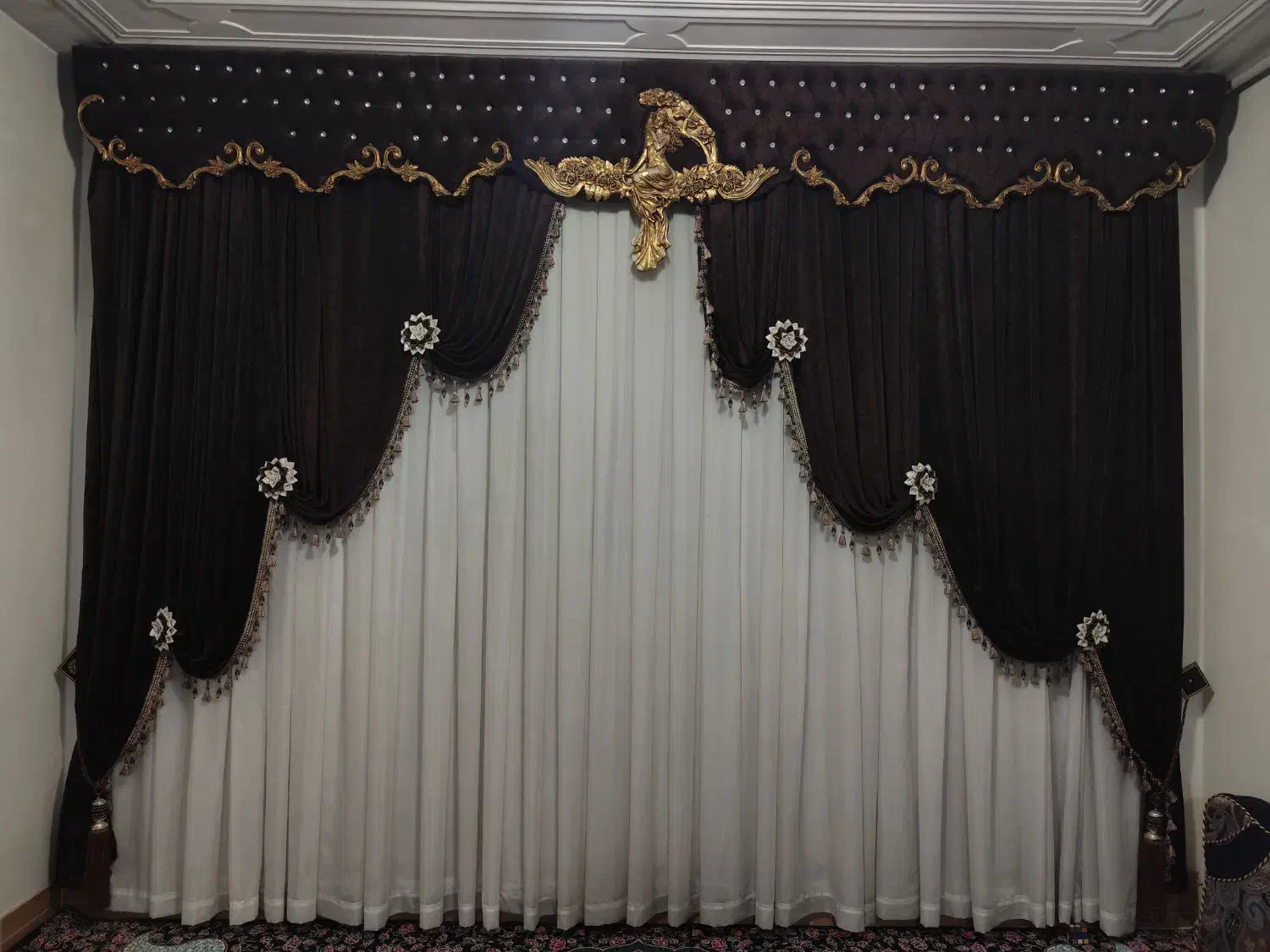 پرده|پرده، رانر، رومیزی|شیراز, بید زرد|دیوار