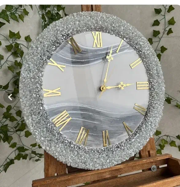 ساعت دیواری رزینی|صنایع دستی و سایر لوازم تزئینی|قدس, شهرقدس|دیوار