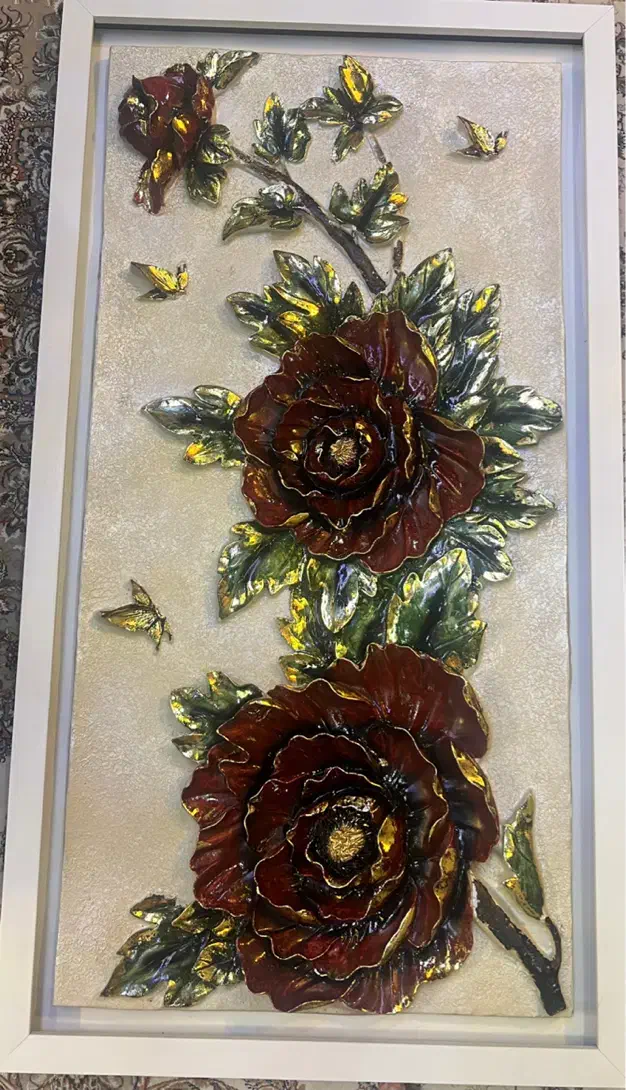 تابلو پلی استر نفش برجسته|تابلو، نقاشی، عکس|اصفهان, باغ زرشک|دیوار