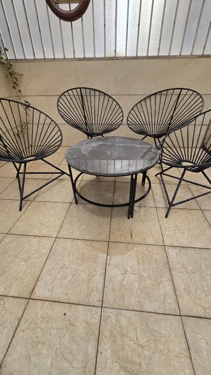 میز و صندلی فلزی|میز و صندلی غذاخوری|اسلامشهر, شهرک سعیدیه|دیوار