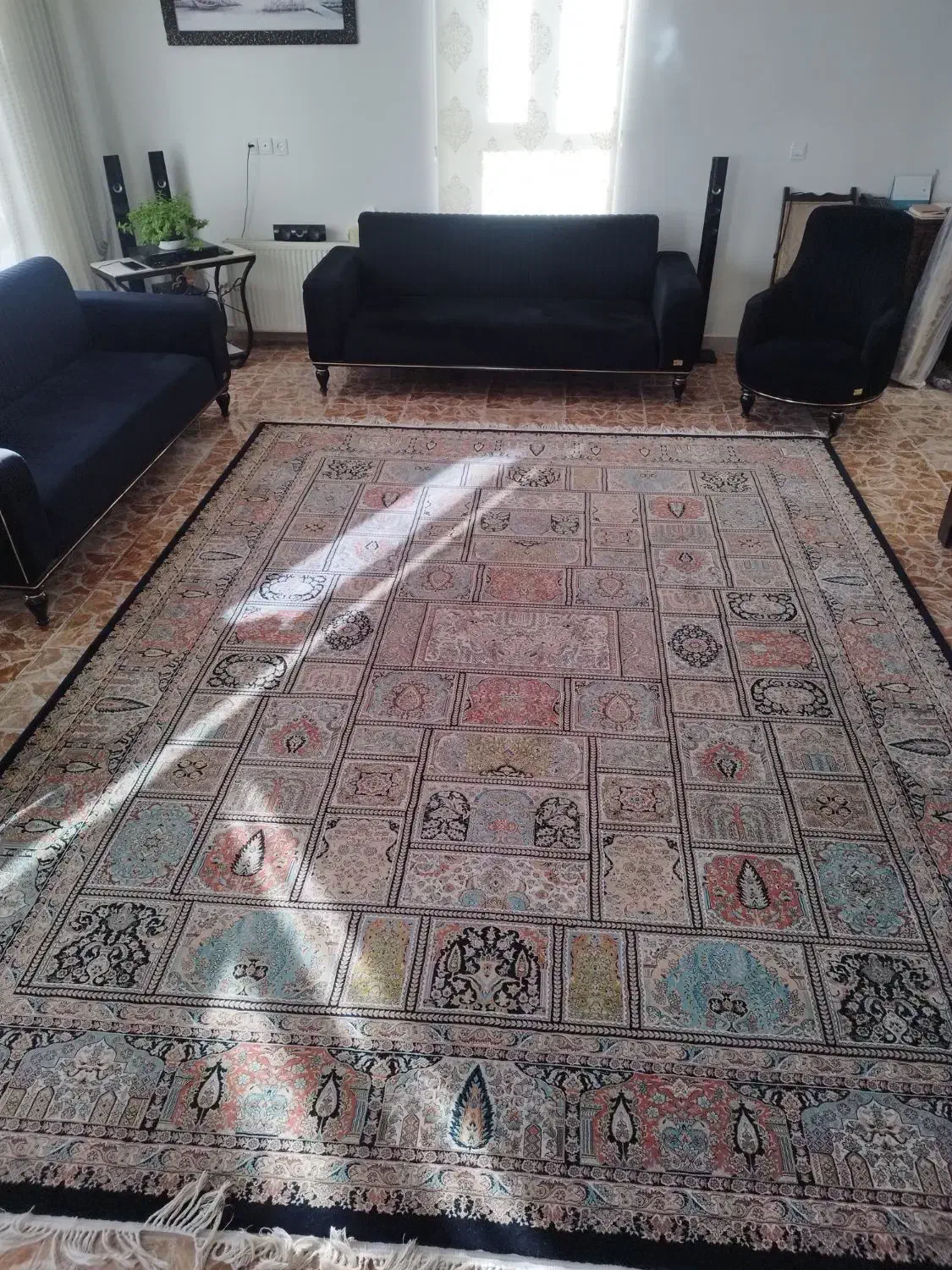 فرش شکاری کاشان|فرش|پرند, فاز ۱|دیوار