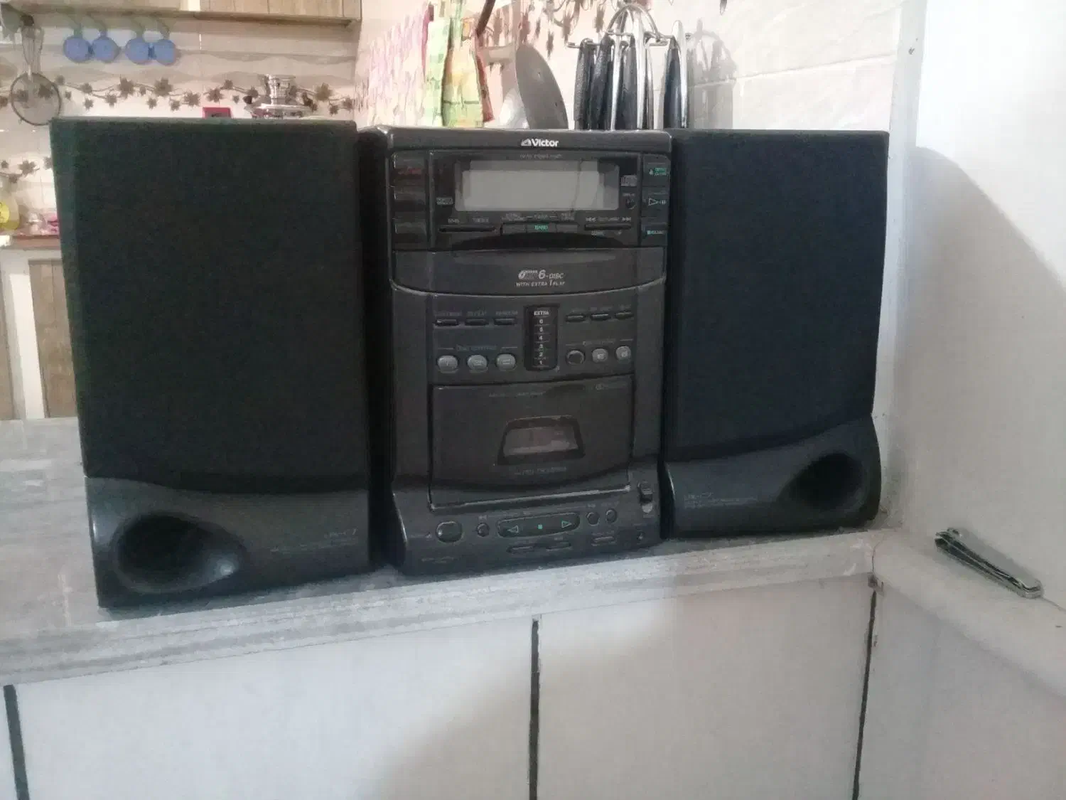 ضبط صوت ویکتور شش دیسک سالم|سیستم صوتی خانگی|تایباد, |دیوار