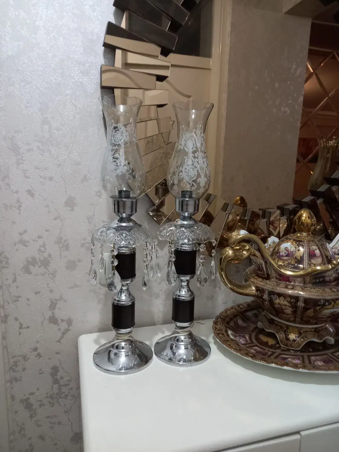 شمعدان|لوستر و چراغ آویز|تبریز, |دیوار