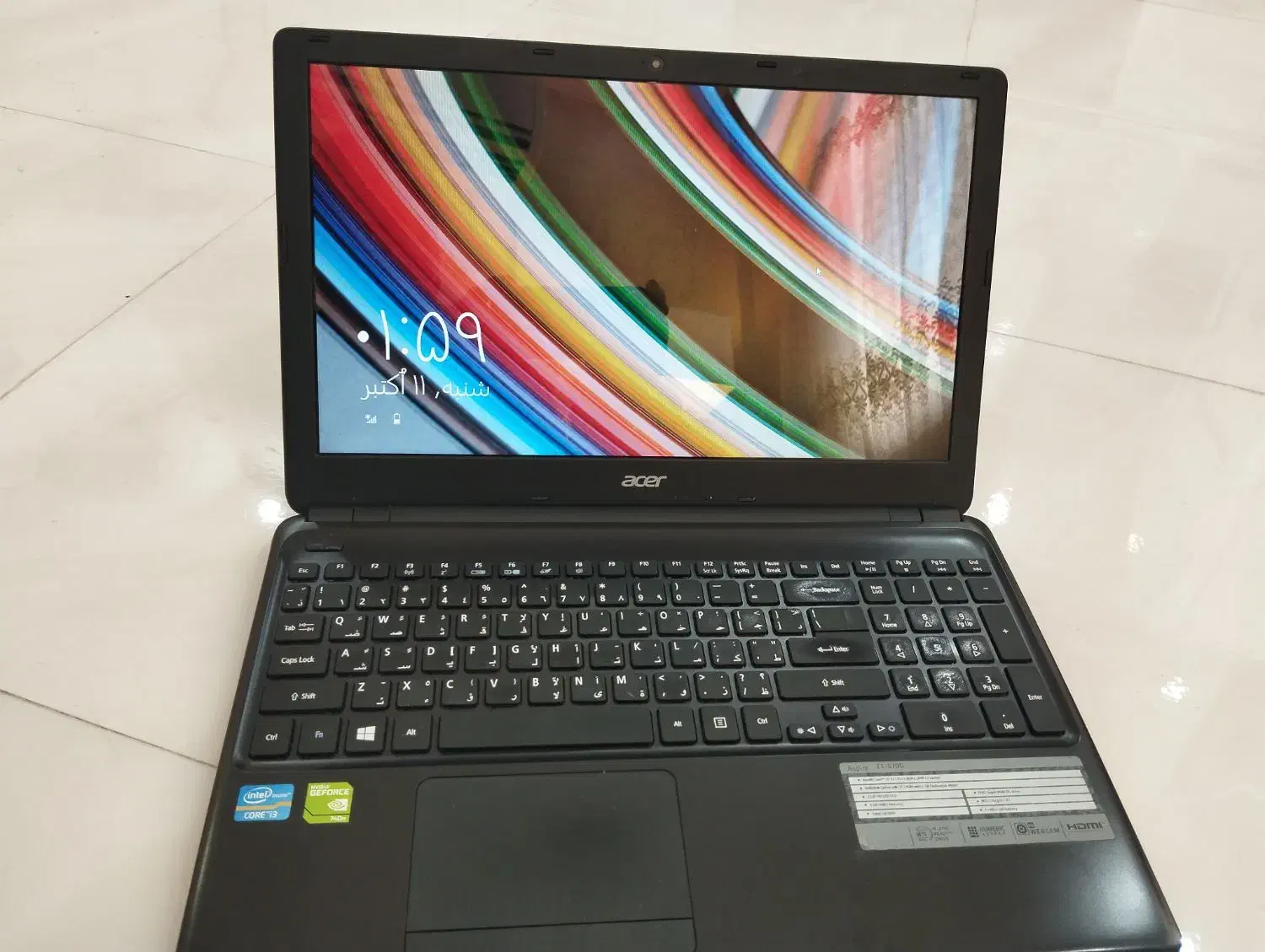 لب تاپ acer در حد نو تمیز|رایانه همراه|اهواز, نادری|دیوار