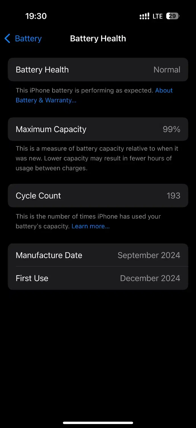 آیفون ۱۶ پرو دوسیم ۲۵۶ گ باتری ۹۸|موبایل|دورود, |دیوار