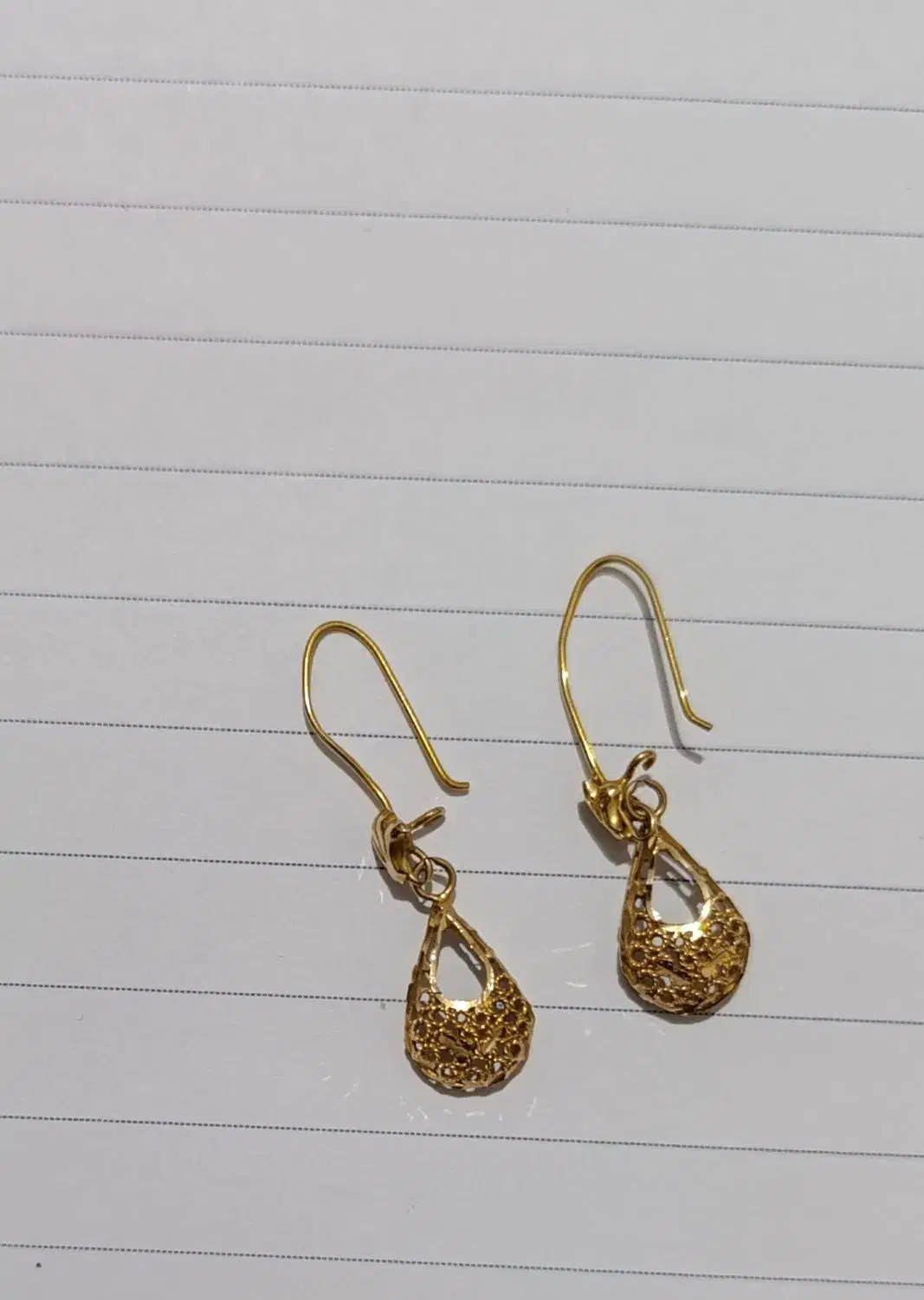 گوشواره طلا 18 عیار طرح اشک|جواهرات|چهاردانگه (تهران), |دیوار