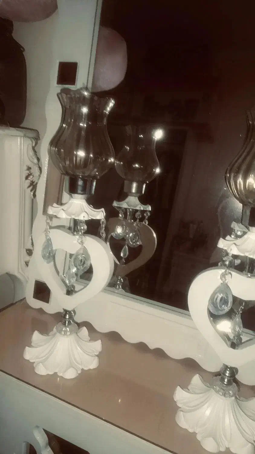 آینه کنسول و شمعدان عروس|بوفه، ویترین، کنسول|خوی, |دیوار