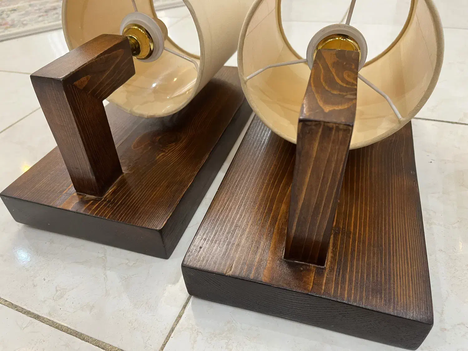 یک جفت دیوارکوب چوبی درحد آک|لوستر و چراغ آویز|تهران, ائمه اطهار|دیوار