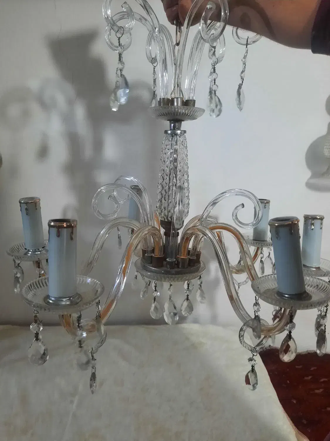 لوسترهای کریستالی قدیمی|لوستر و چراغ آویز|تبریز, |دیوار