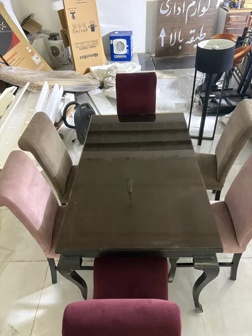میز ناهارخوری ۶ نفره درحدنو تمیز بدون عیب و ایراد|میز و صندلی غذاخوری|مشکین‌دشت, |دیوار