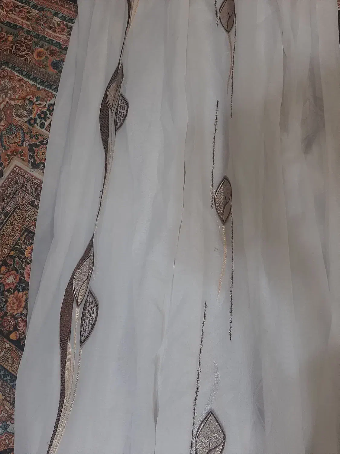 یک عدد پرده حریر مناسب خونه باغ یا منزل سالم|پرده، رانر، رومیزی|بابل, |دیوار