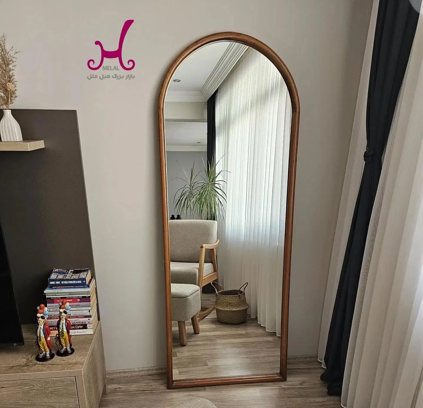 بازار بزرگ مبل ملل آینه قدی چوبی گنبدی|آینه|بندرعباس, |دیوار