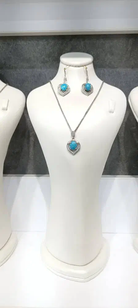 ست نقره فیروزه ایتالیا نو|بدلیجات|ایلام, |دیوار