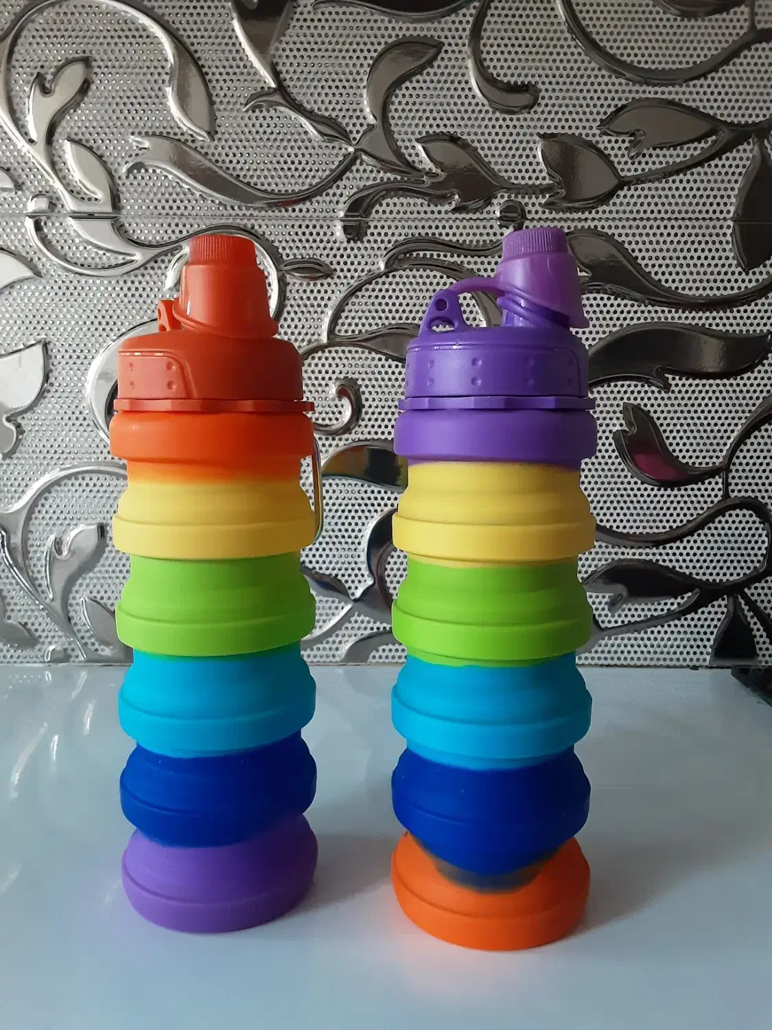 قمقمه رنگی تاشو سیلیکونی|لوازم التحریر|تربت‌حیدریه, مظفریه|دیوار