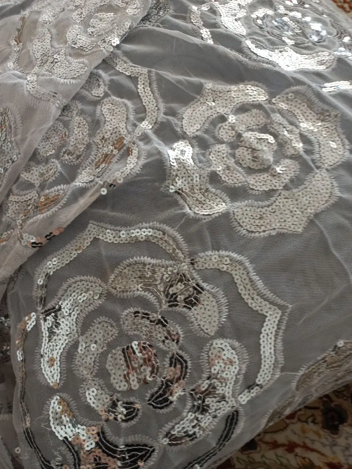 شال  کارشده مجلسی|لباس|بروجرد, |دیوار